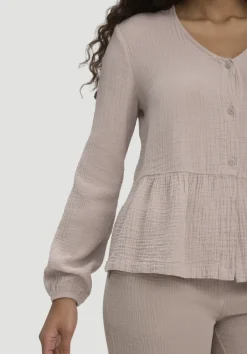 Musselin Pyjamabluse PURE COMFORT aus reiner Bio-Baumwolle von hessnatur