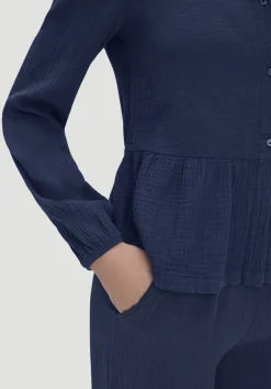 Musselin Pyjamabluse PURE COMFORT aus reiner Bio-Baumwolle von hessnatur