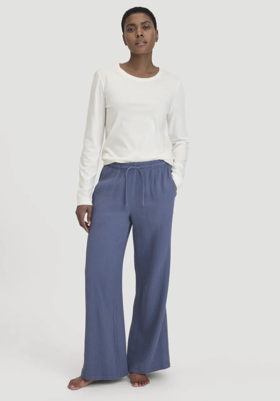 Musselin Schlafhose Relaxed PURE COMFORT aus reiner Bio-Baumwolle von hessnatur