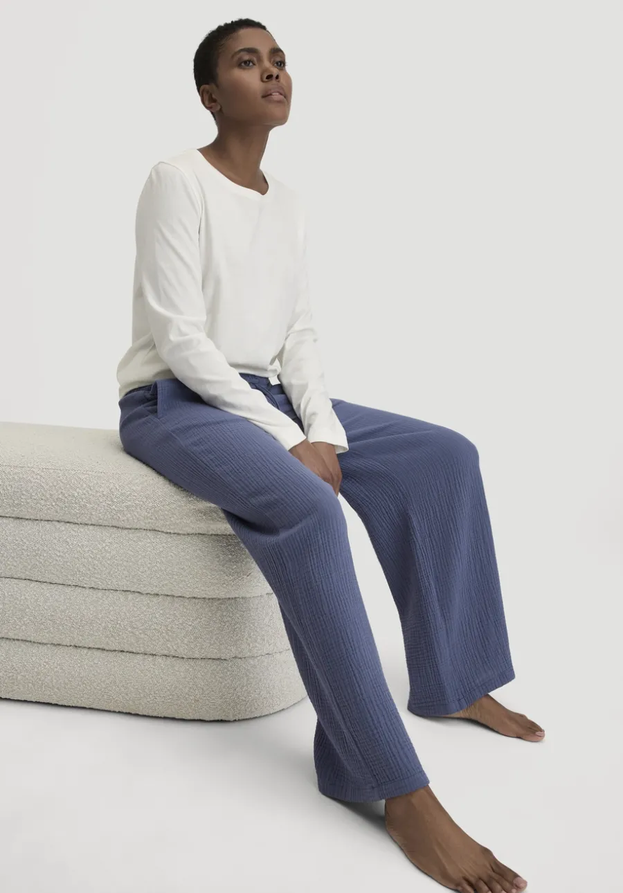 Musselin Schlafhose Relaxed PURE COMFORT aus reiner Bio-Baumwolle von hessnatur