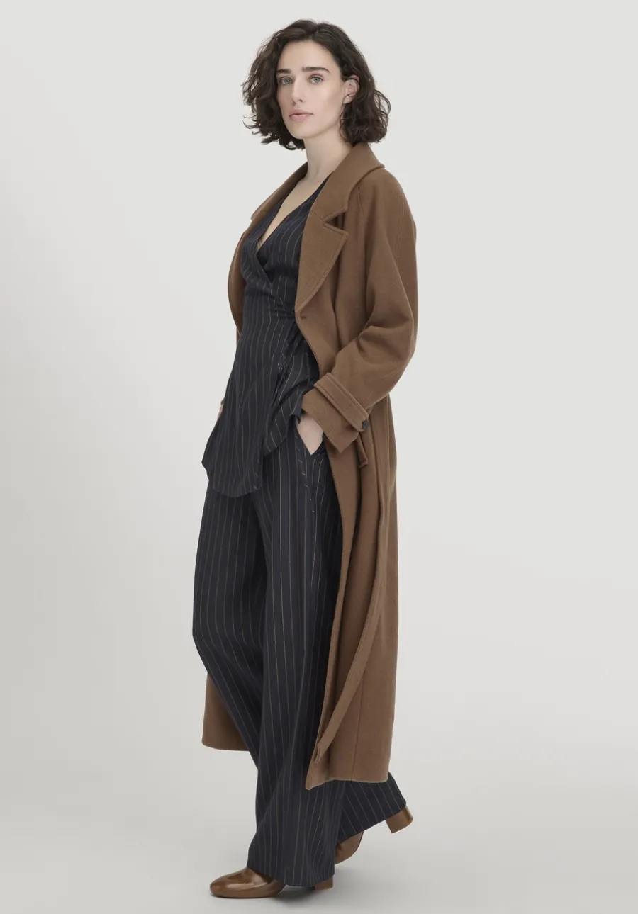 Nadelstreifenhose Wide Leg Relaxed aus reiner LENZING™ ECOVERO™ Viskose von hessnatur