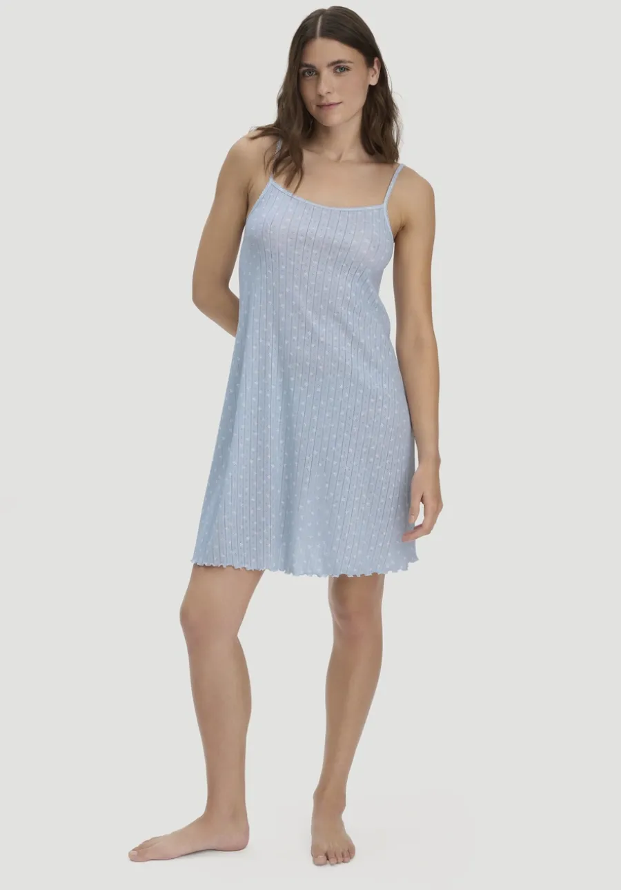 Pointelle Nachthemd PURE COTTON aus reiner Bio-Baumwolle von hessnatur