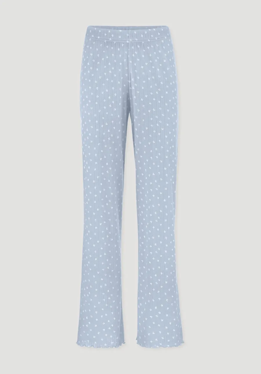 Pointelle Schlafhose Relaxed PURE COTTON aus reiner Bio-Baumwolle von hessnatur