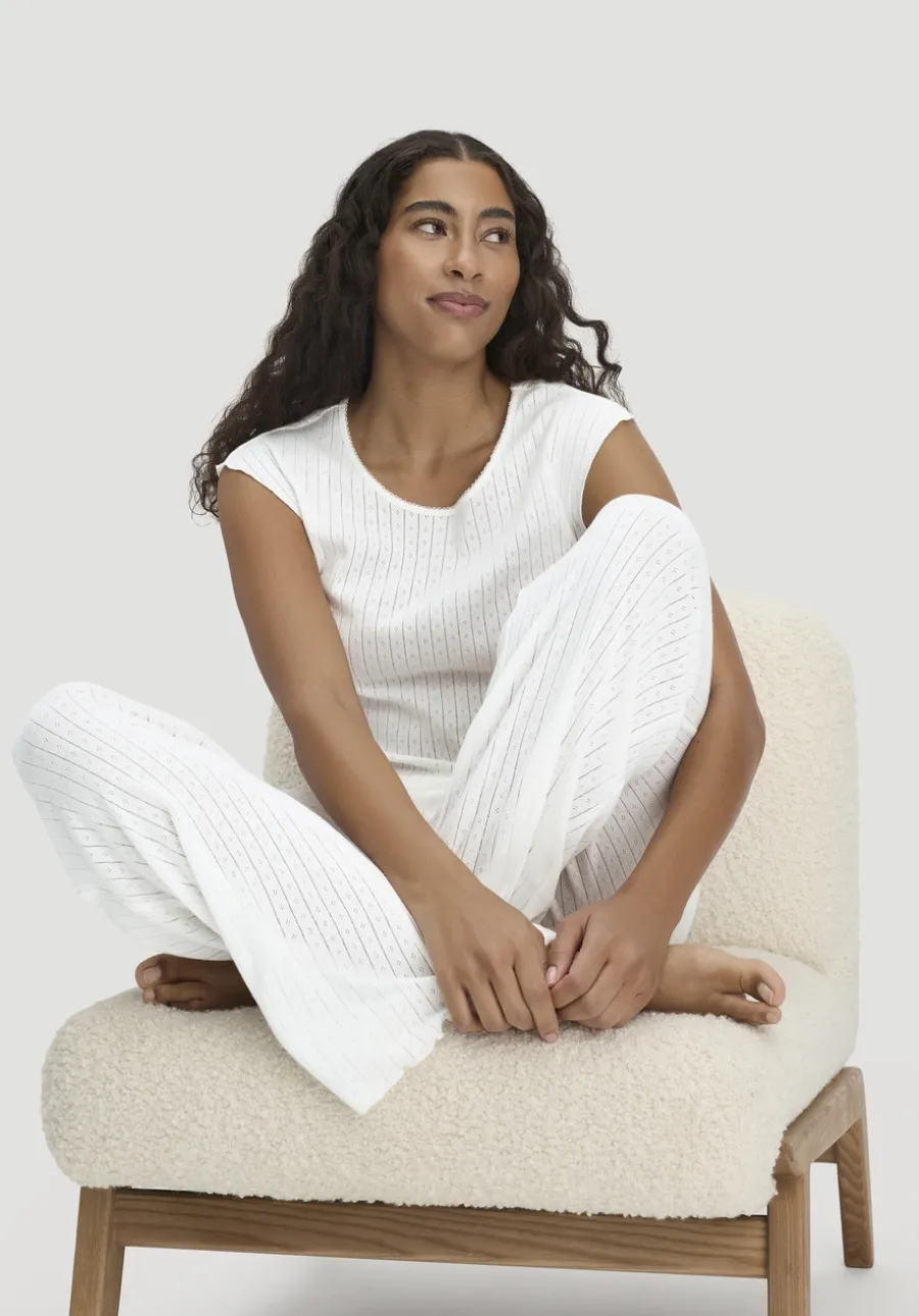 Pointelle Schlafshirt PURE COTTON aus reiner Bio-Baumwolle von hessnatur