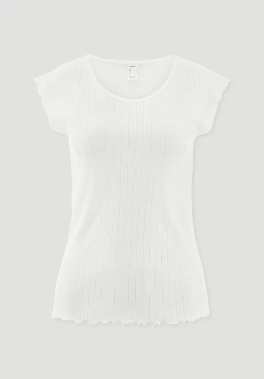 Pointelle Schlafshirt PURE COTTON aus reiner Bio-Baumwolle von hessnatur