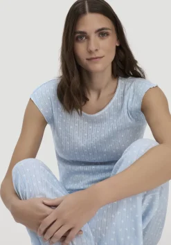 Pointelle Schlafshirt PURE COTTON aus reiner Bio-Baumwolle von hessnatur