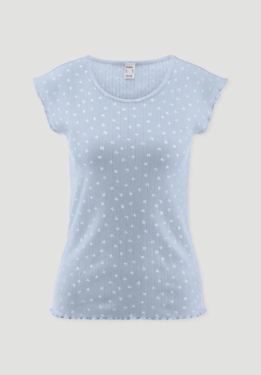Pointelle Schlafshirt PURE COTTON aus reiner Bio-Baumwolle von hessnatur