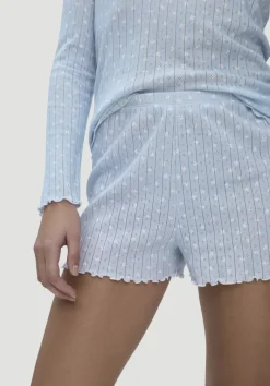 Pointelle Schlafshorts PURE COTTON aus reiner Bio-Baumwolle von hessnatur