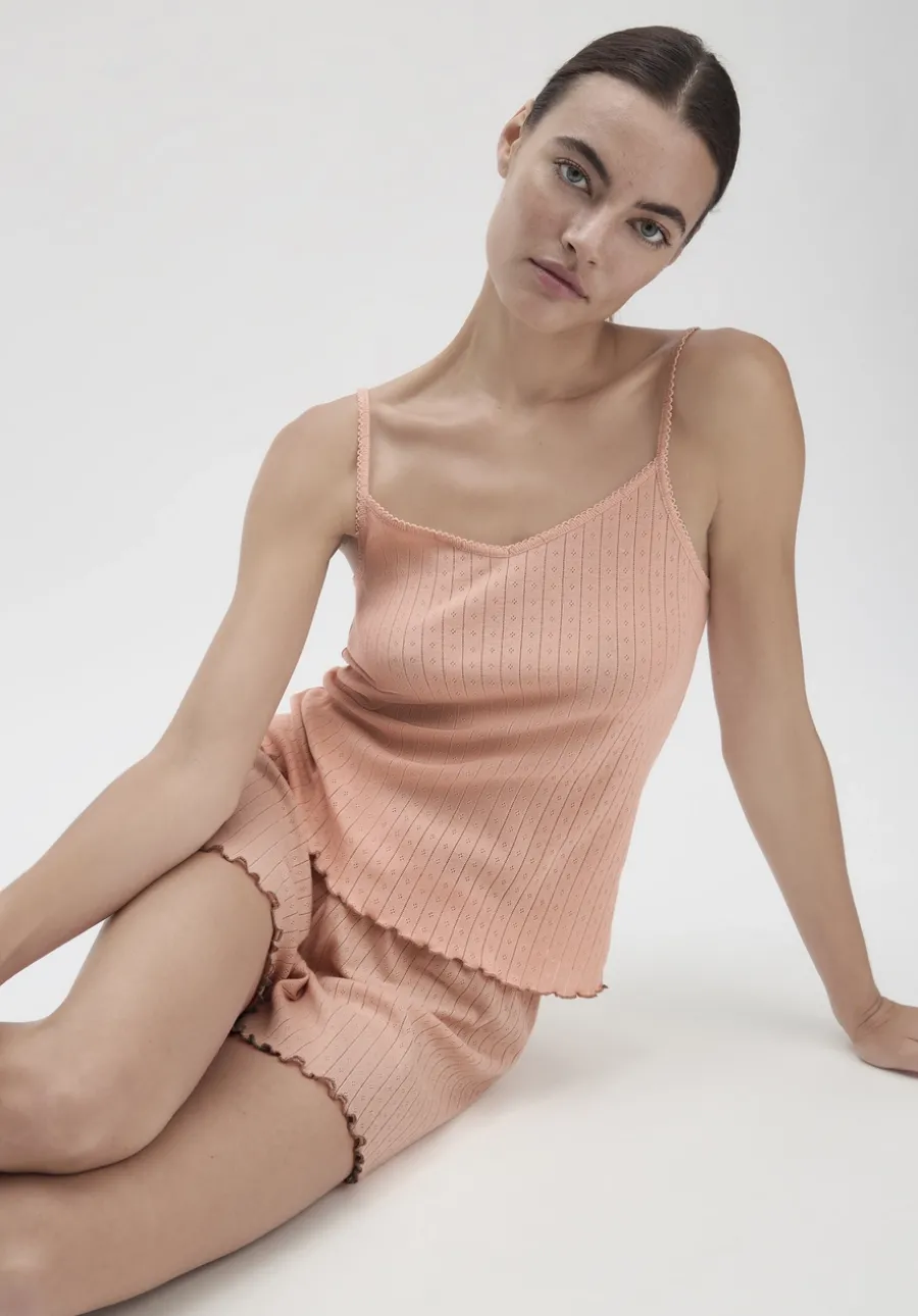 Pointelle Spaghetti Top PURE COTTON aus reiner Bio-Baumwolle von hessnatur