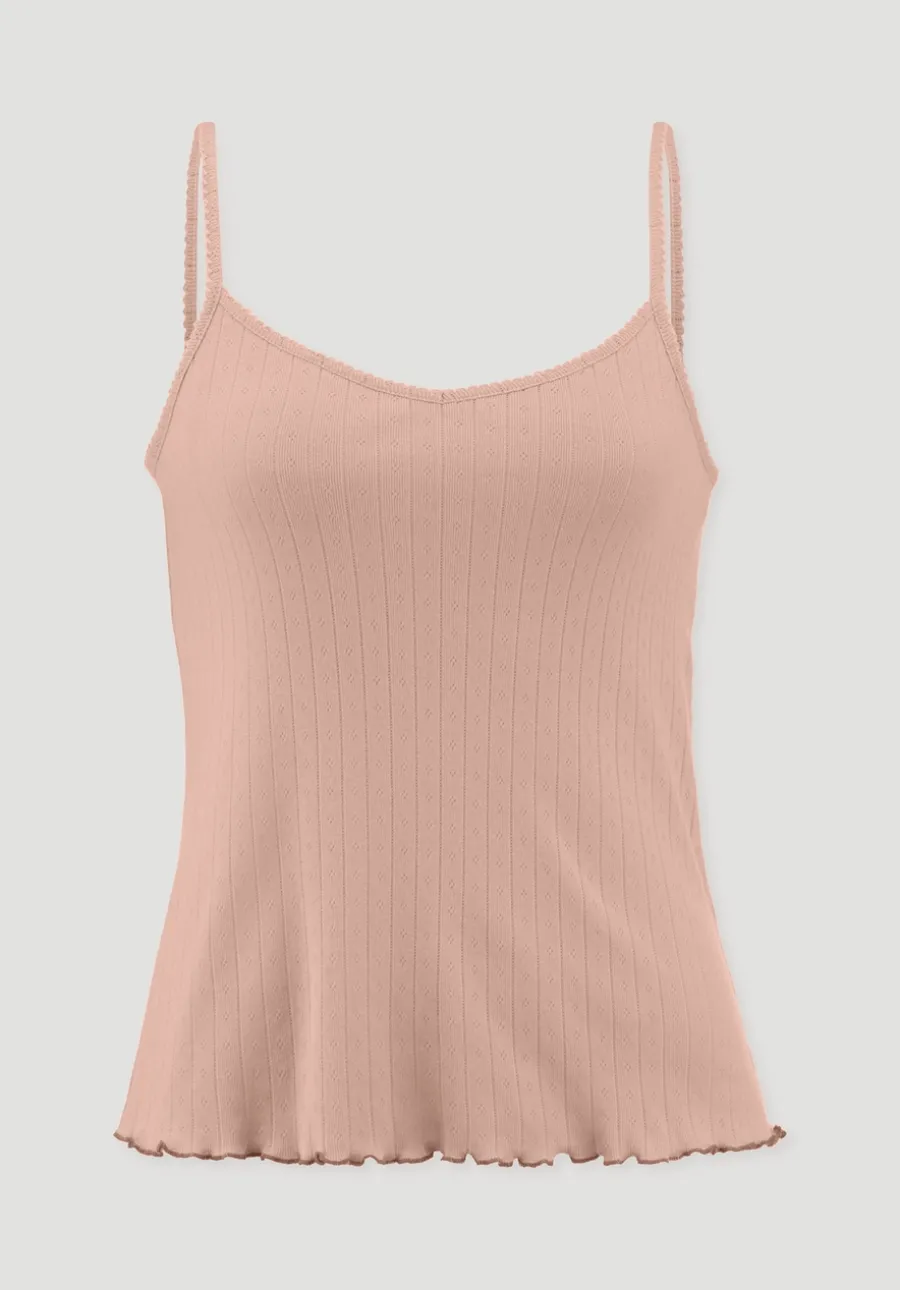 Pointelle Spaghetti Top PURE COTTON aus reiner Bio-Baumwolle von hessnatur