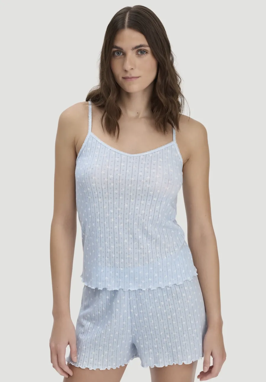Pointelle Spaghetti Top PURE COTTON aus reiner Bio-Baumwolle von hessnatur