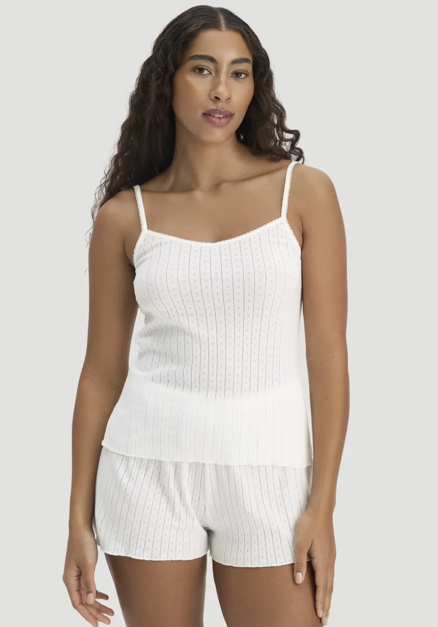 Pointelle Spaghetti Top PURE COTTON aus reiner Bio-Baumwolle von hessnatur