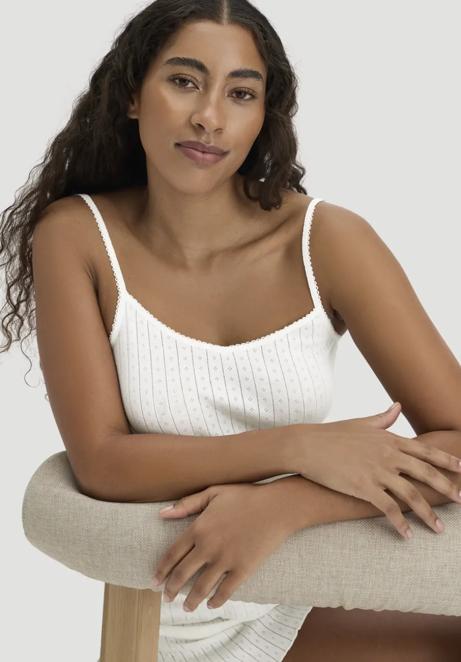 Pointelle Spaghetti Top PURE COTTON aus reiner Bio-Baumwolle von hessnatur