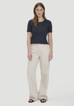 Pointelle T-Shirt Regular aus reiner Bio-Baumwolle von hessnatur