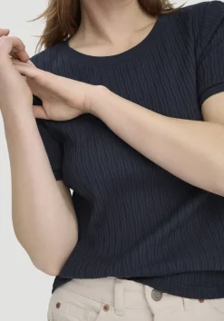 Pointelle T-Shirt Regular aus reiner Bio-Baumwolle von hessnatur