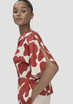 Print Bluse Relaxed aus reinem Leinen von hessnatur