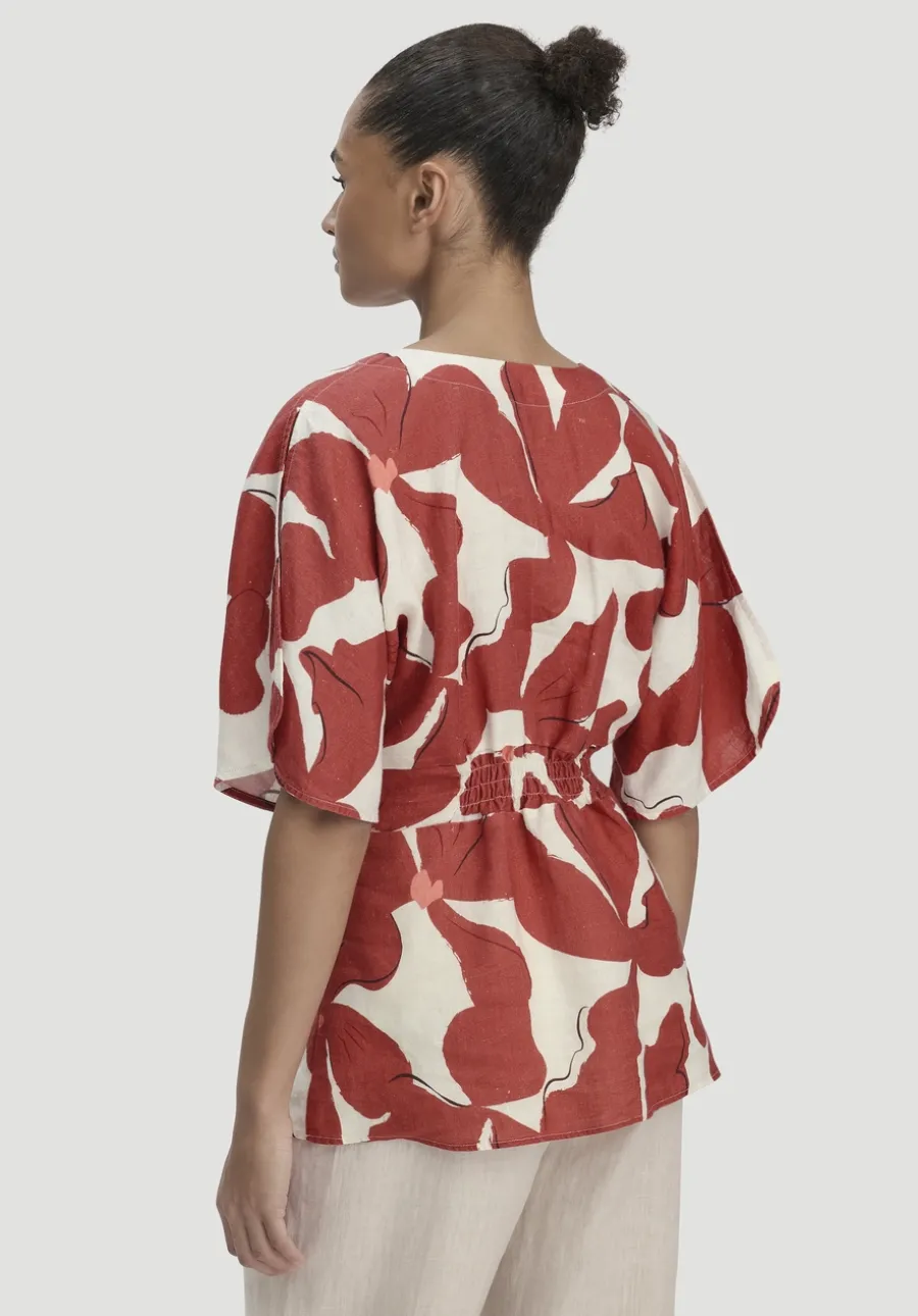 Print Bluse Relaxed aus reinem Leinen von hessnatur