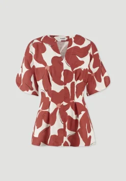 Print Bluse Relaxed aus reinem Leinen von hessnatur