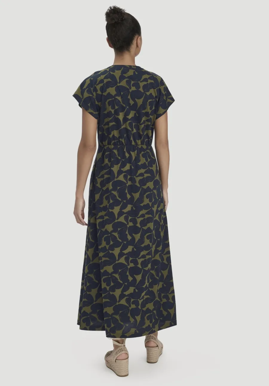 Print Jersey Kleid Knöchellang Relaxed aus reiner Bio-Baumwolle von hessnatur