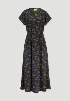 Print Jersey Kleid Knöchellang Relaxed aus reiner Bio-Baumwolle von hessnatur