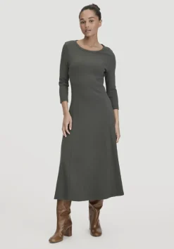 Rib Kleid Midi Slim aus Bio-Baumwolle von hessnatur