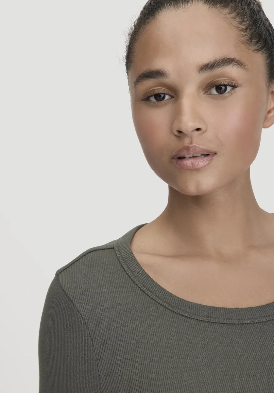 Rib Kleid Midi Slim aus Bio-Baumwolle von hessnatur