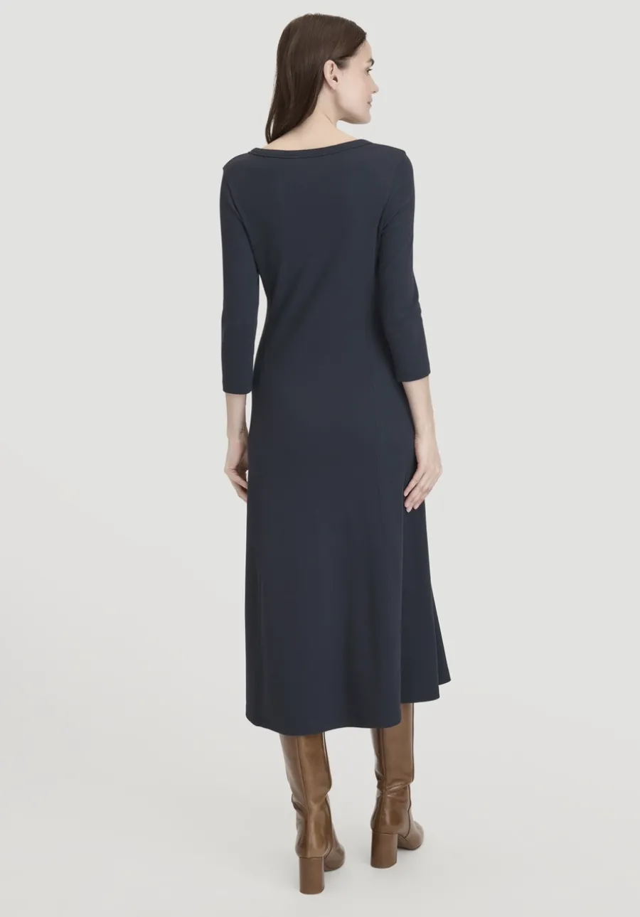 Rib Kleid Midi Slim aus Bio-Baumwolle von hessnatur
