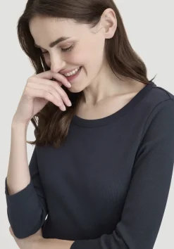 Rib Kleid Midi Slim aus Bio-Baumwolle von hessnatur