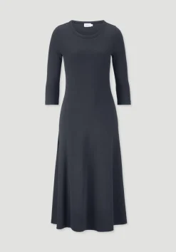 Rib Kleid Midi Slim aus Bio-Baumwolle von hessnatur