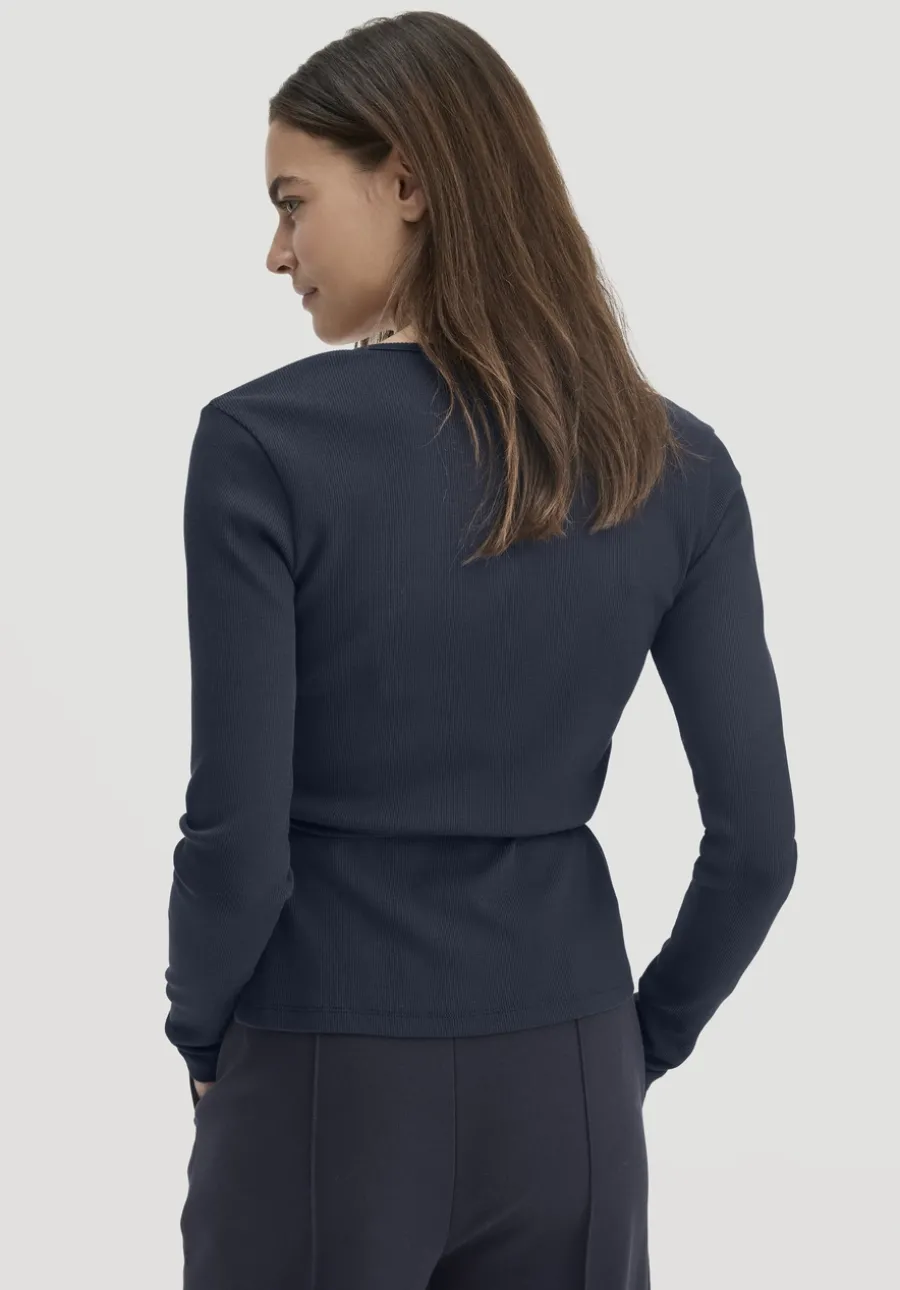 Rib Longsleeve Slim aus Bio-Baumwolle von hessnatur