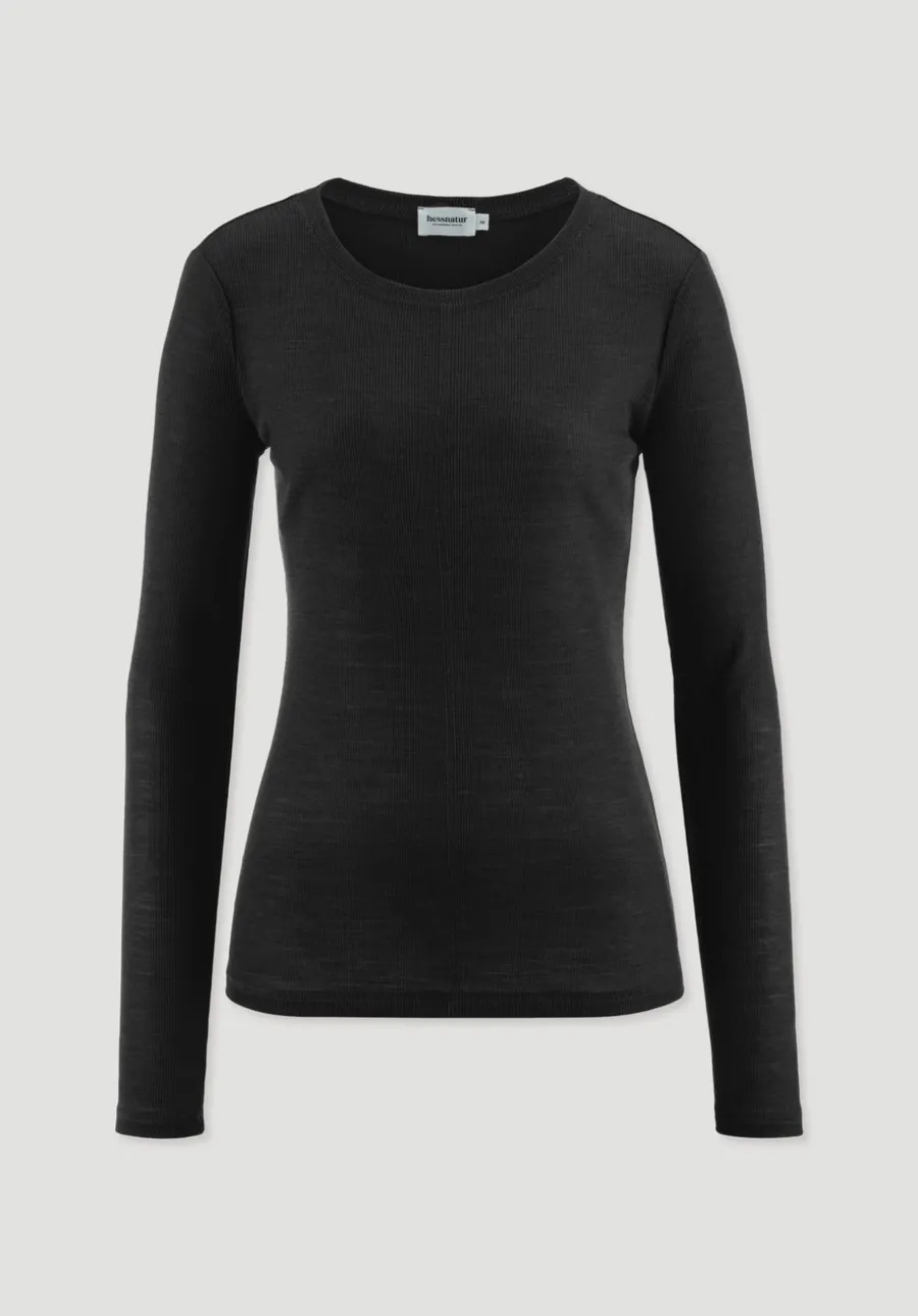 Rib Shirt Slim aus Bio-Merinowolle und TENCEL™ Lyocell von hessnatur
