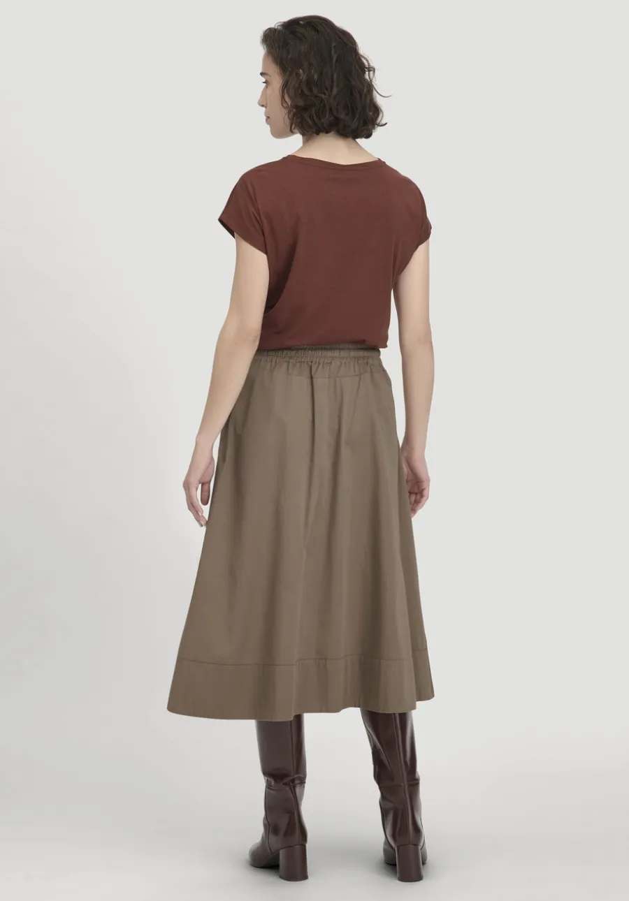 Rock Midi Relaxed aus reiner Bio-Baumwolle von hessnatur