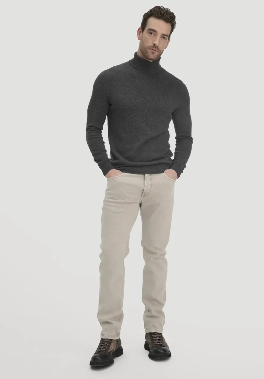 Rollkragen Pullover Regular aus Bio-Merinowolle mit Cashmere von hessnatur