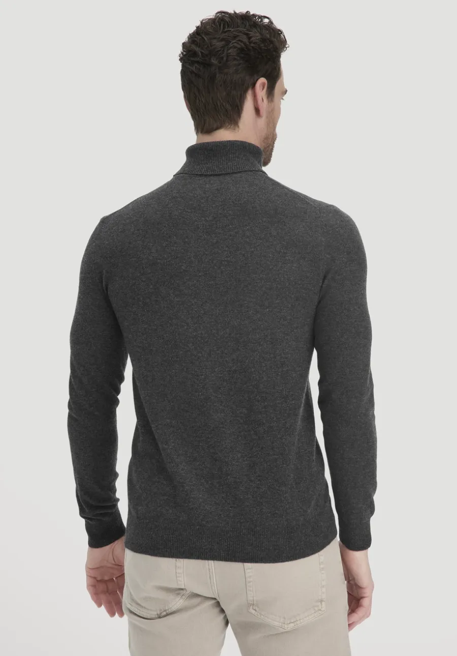 Rollkragen Pullover Regular aus Bio-Merinowolle mit Cashmere von hessnatur