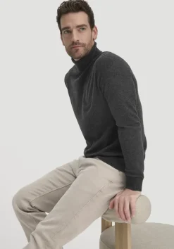Rollkragen Pullover Regular aus Bio-Merinowolle mit Cashmere von hessnatur