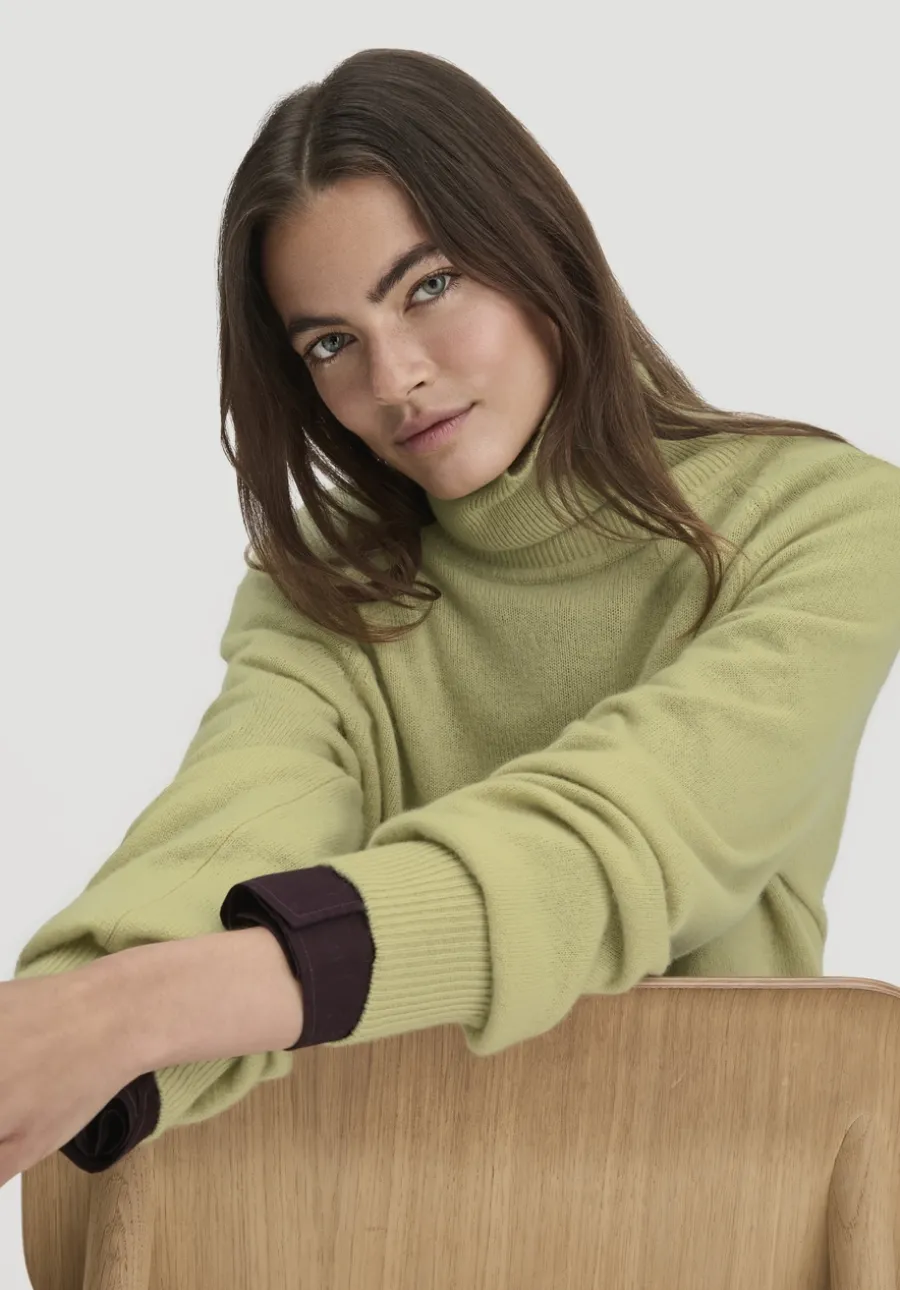 Rollkragen Pullover Relaxed BETTER RECYCLING aus reinem Cashmere von hessnatur