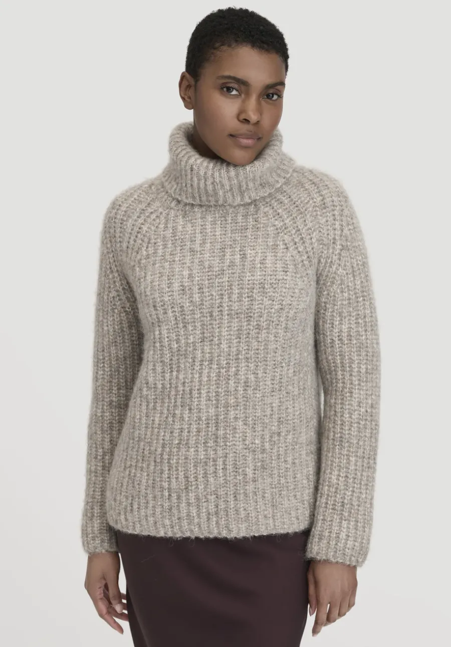 Rollkragenpullover Relaxed aus Alpaka mit Bio-Baumwolle von hessnatur