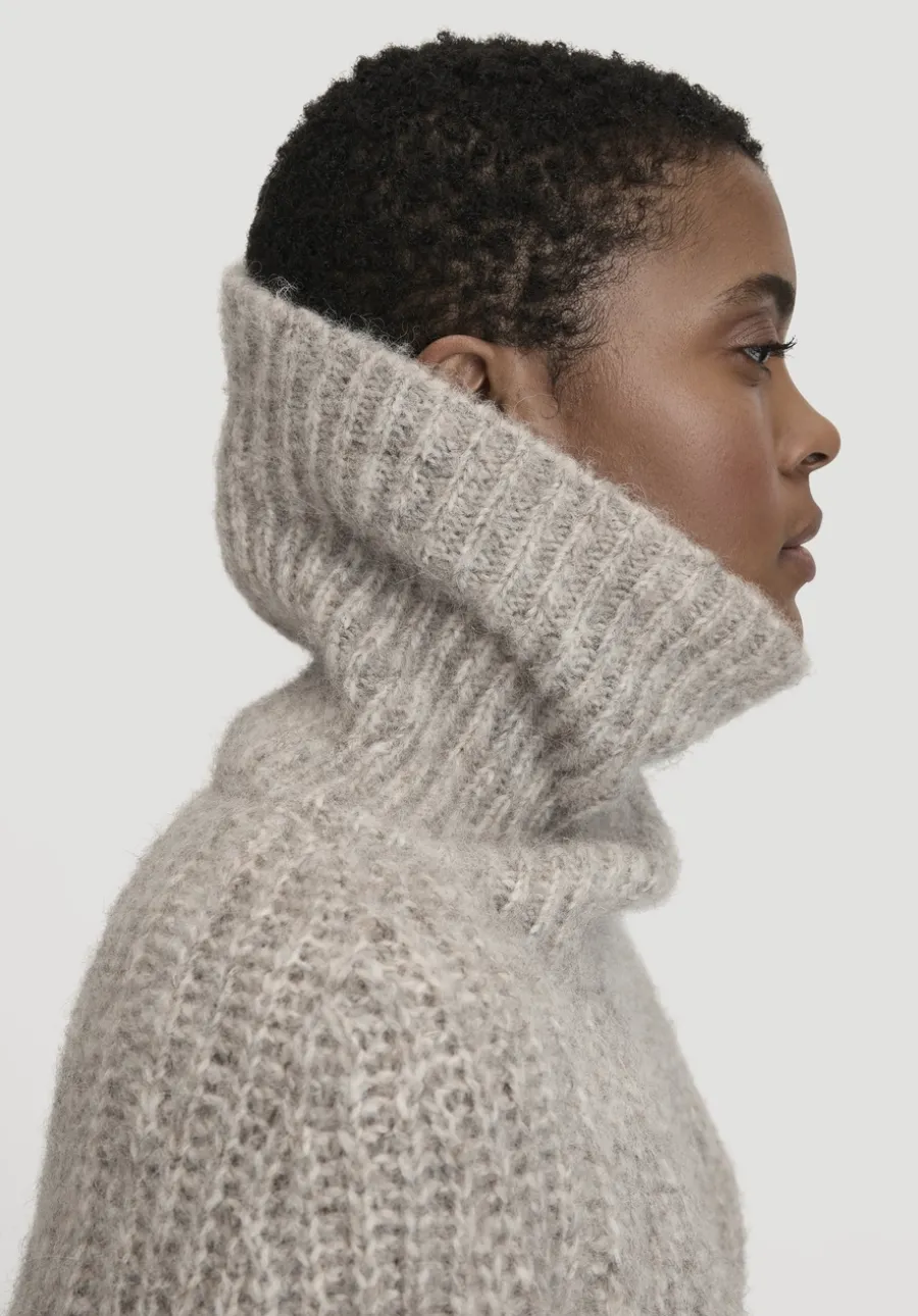 Rollkragenpullover Relaxed aus Alpaka mit Bio-Baumwolle von hessnatur