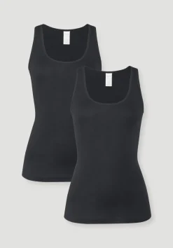 Rundhals Tanktop im 2-Pack PURE COTTON aus reiner Bio-Baumwolle von hessnatur