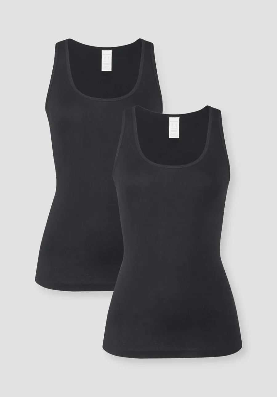 Rundhals Tanktop im 2-Pack PURE COTTON aus reiner Bio-Baumwolle von hessnatur