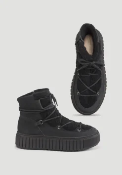 Schnürboots Teddy aus chromfrei gegerbtem Nubuk-Leder von hessnatur
