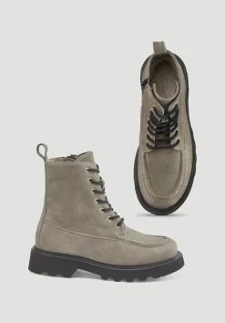 Schnürstiefel aus chromfrei gegerbtem Nubuk-Leder von hessnatur