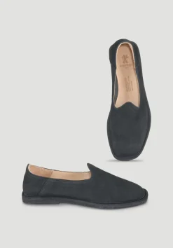 Slipper aus chromfrei gegerbtem Nubuk-Leder von hessnatur