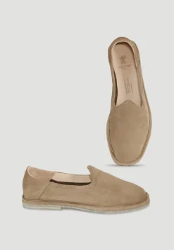 Slipper aus chromfrei gegerbtem Nubuk-Leder von hessnatur