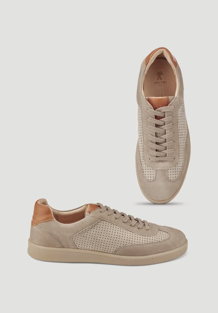 Sneaker aus Nappa- und Nubukleder von hessnatur