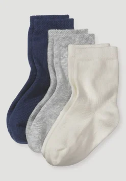 Socke im 3er-Pack aus Bio-Baumwolle von hessnatur