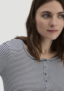 Softrib Longsleeve Streifen Henley Fitted aus Bio-Baumwolle und TENCEL™ Modal von hessnatur