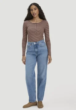 Softrib Longsleeve Streifen Henley Fitted aus Bio-Baumwolle und TENCEL™ Modal von hessnatur