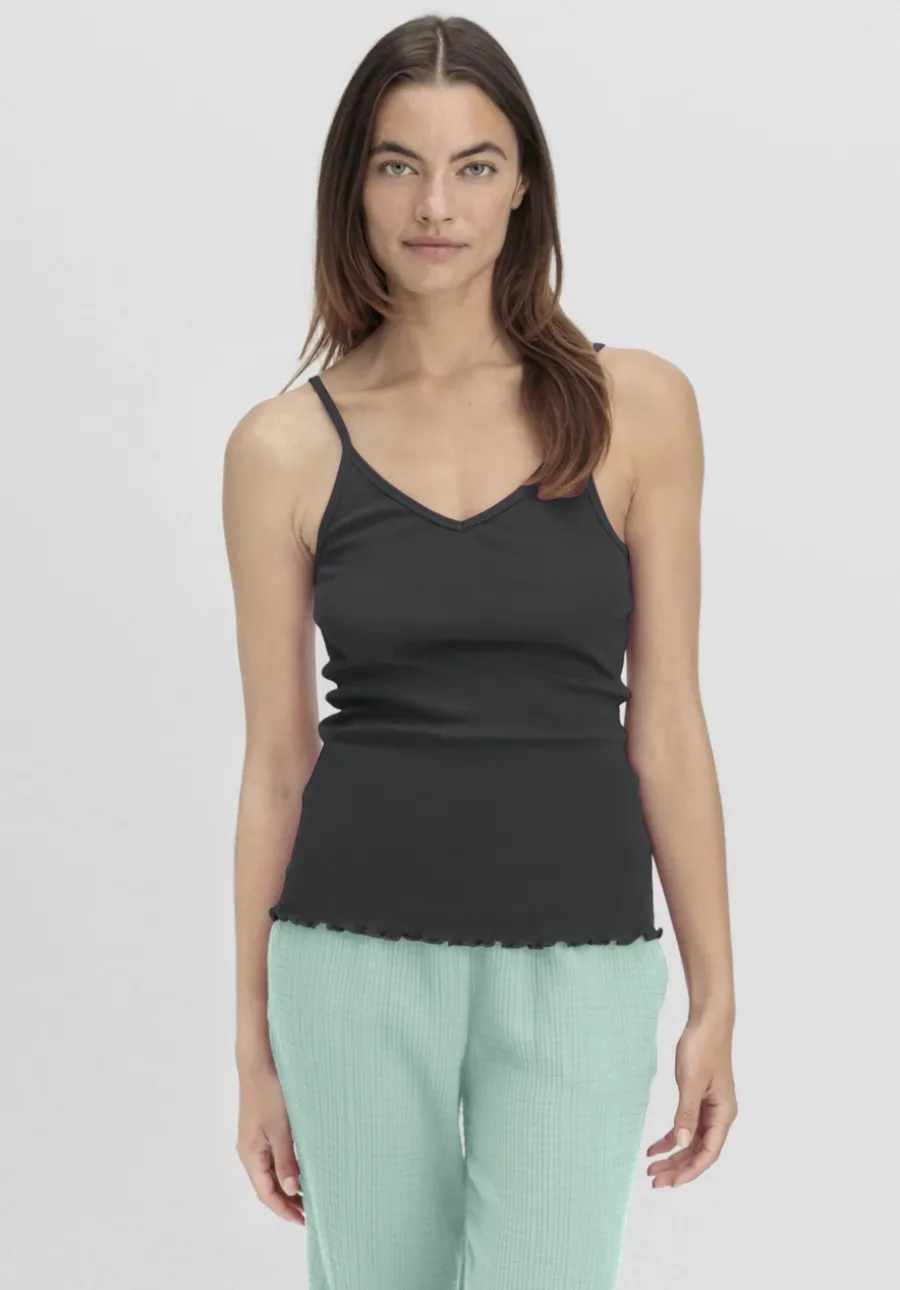 Spaghetti Top V-Neck im 2er-Pack PURE COTTON aus reiner Bio-Baumwolle von hessnatur