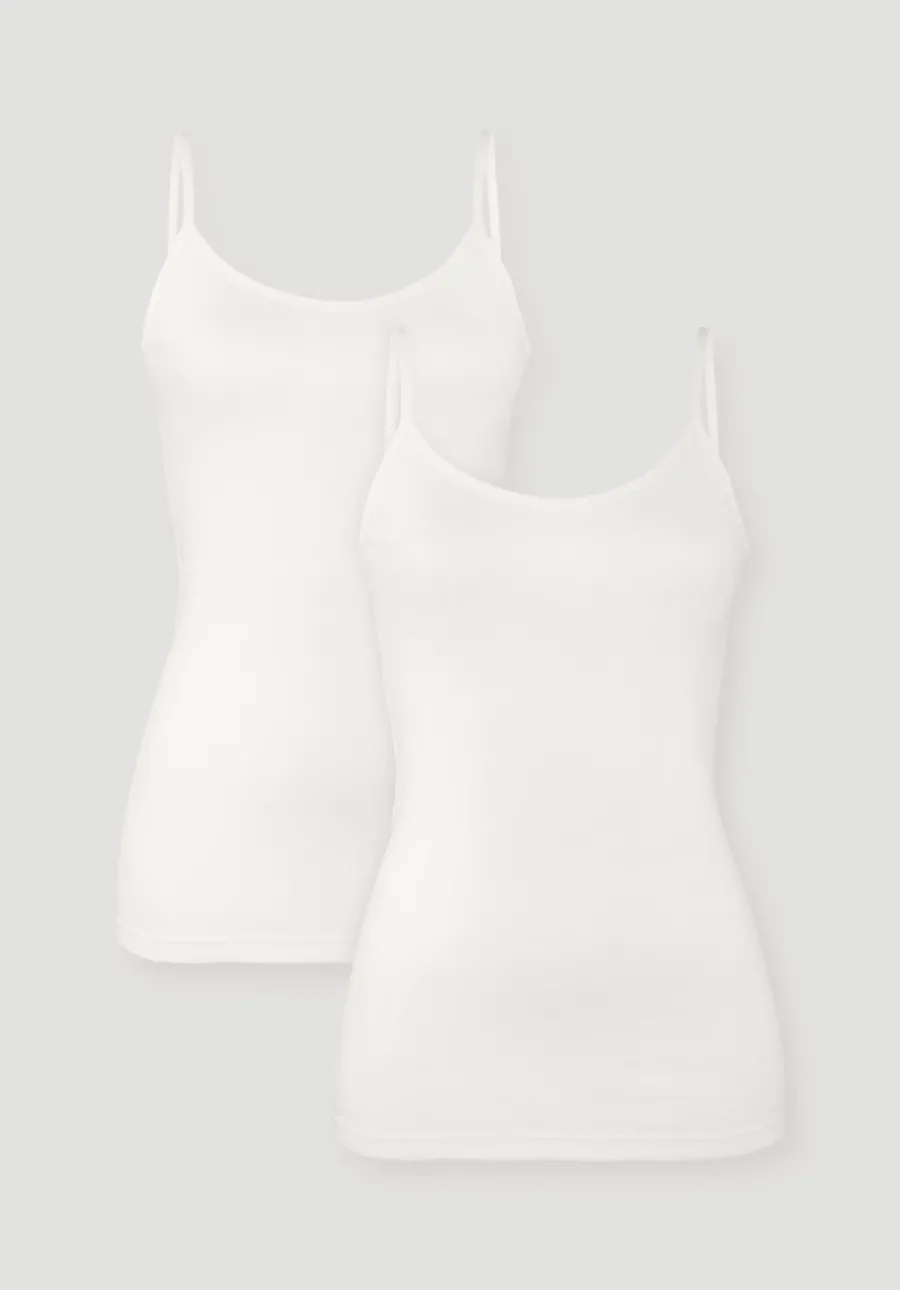 Spaghetti-Top im 2er-Pack PURE COTTON aus reiner Bio-Baumwolle von hessnatur